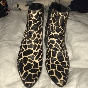 Giraffe print booties